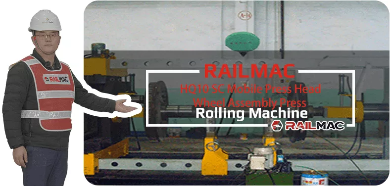 RailMac HQ10 SC Mobile Press Head Wheel Assembly Press Video